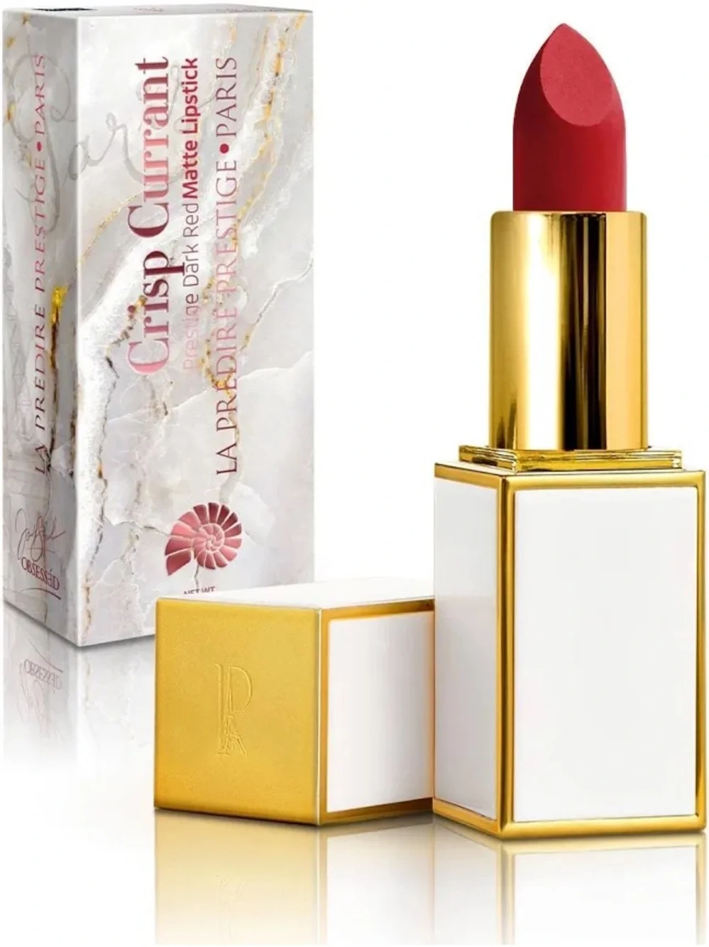 La Prestige Paris Crisp Currant Prestige Dark Red Matte Lipstick MATTE09